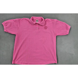 Womens Polo Shirt‎ - Embroidered Tabasco Logo Size- XL Solid Pink
